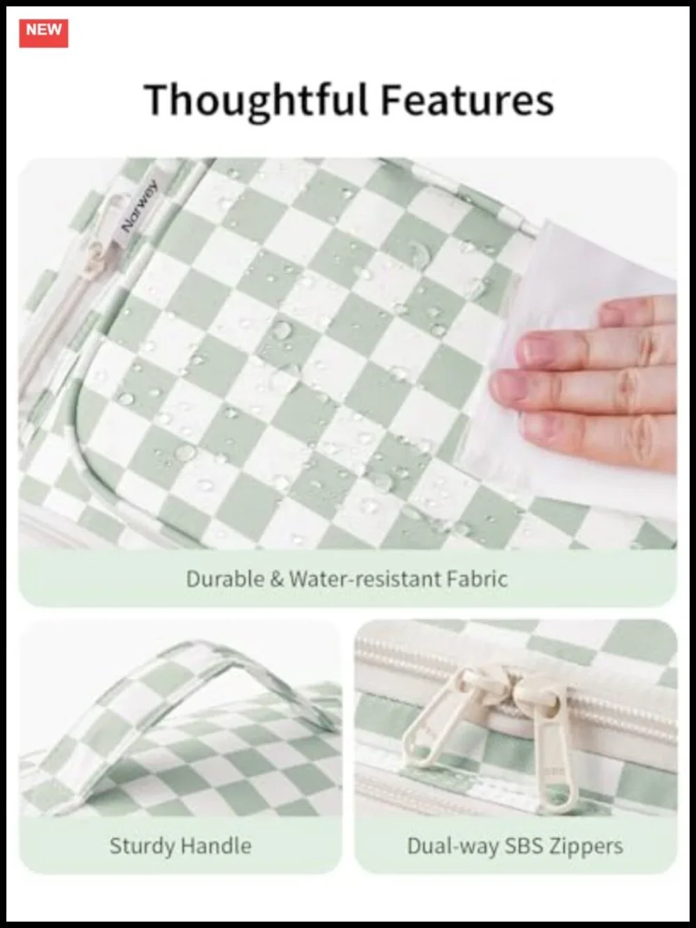 Hanging Travel Toiletry Bag - Large Cosmetic Organizer with Wide Open Design